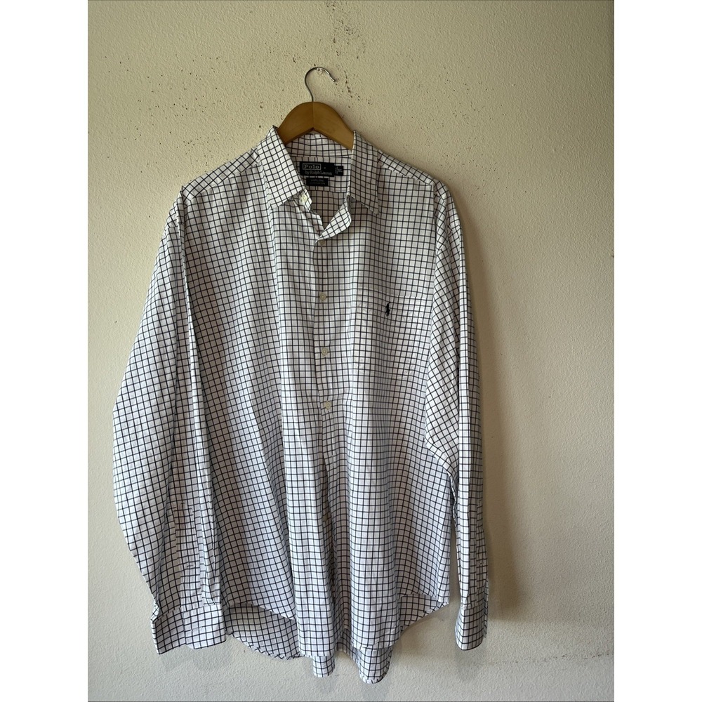 Polo Ralph Lauren Marlowe Buttton Down Shirt Navy White Stripe Cotton XL  Pony